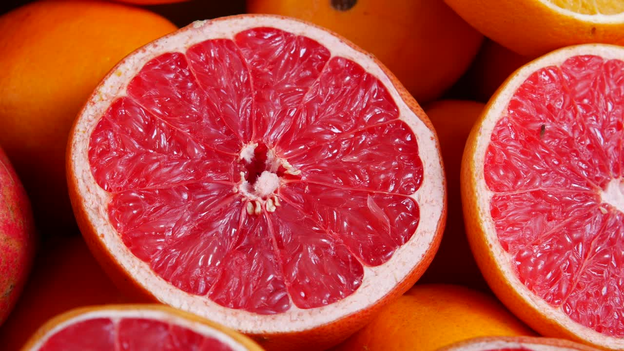 Nærbilde av frisk grapefrukt