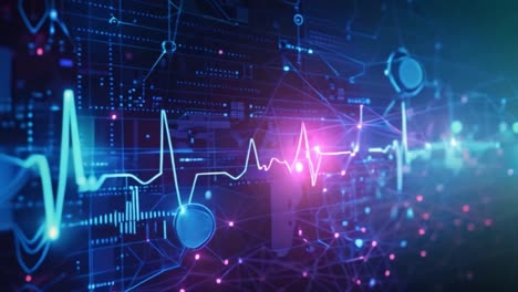 digital heartbeat monitoring and futuristic network data