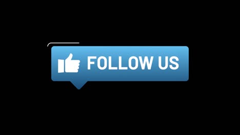 button like icon and follow us on video isolated alpha matte and green background