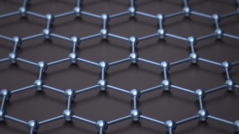 graphene atom nanostructure loopable animation. nanotube in form of honeycomb. concept nanotechnology and sciences. 3d animation