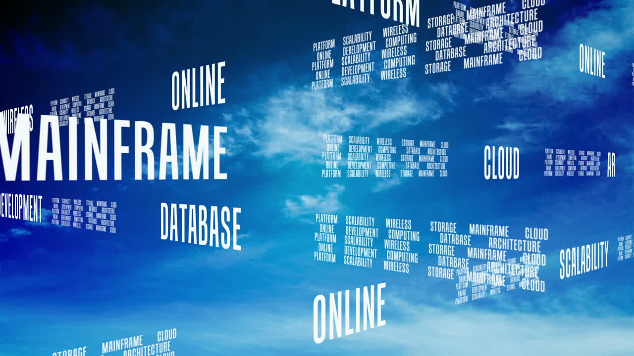 Montage of computing buzz words