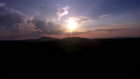 colorful sunset over the hills of georgia