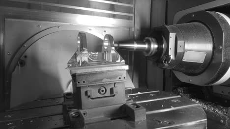 máquina de fresado cnc para el trabajo de metales.