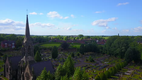 Middlewich-Cheshire,-Cementerio,-Iglesia