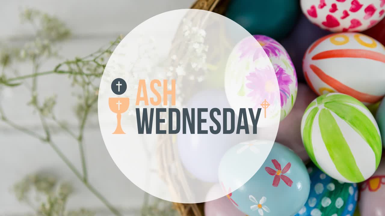 animación del texto del miércoles de ceniza sobre los huevos de pascua