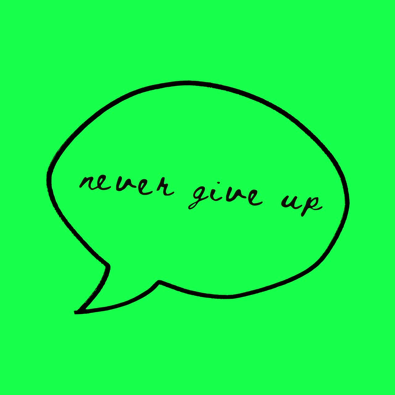 Motivational message in speech bubble animation, transparent 4K video, green screen