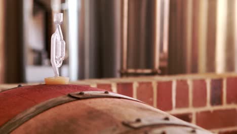 close up of a wood container to make beer