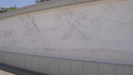 engraved wall in friendship park showing what great about ethiopia