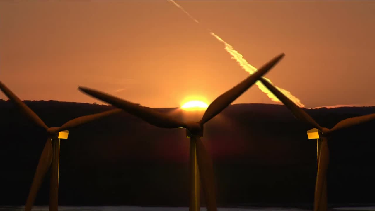 turbinas eólicas en movimiento