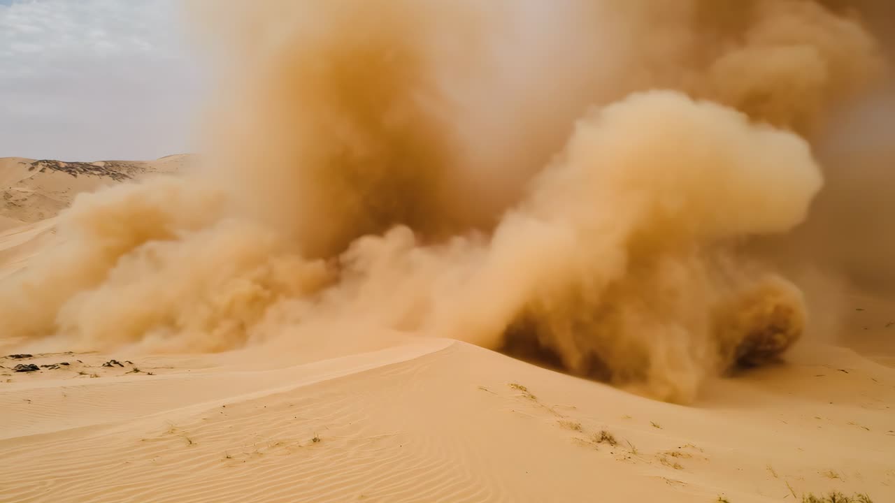 사막의 모래 폭풍