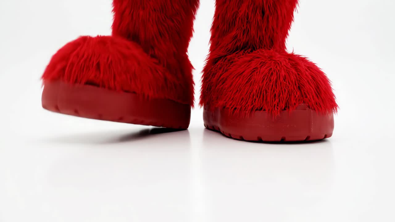 Red Furry Boots