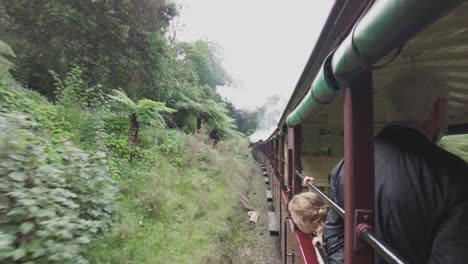 ver el lado del tren de vapor puffing billy en melbourne, australia