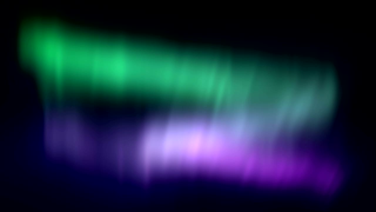 Arctic bright northern light on black background.