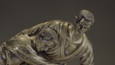 bronze judo sculpture