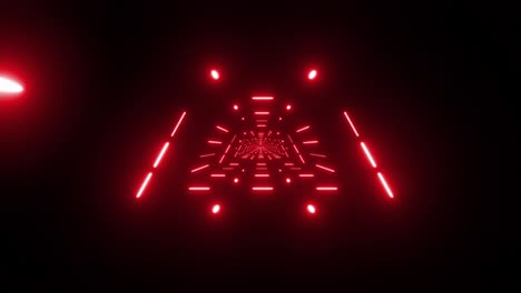 red neon glowing triangle tunnel