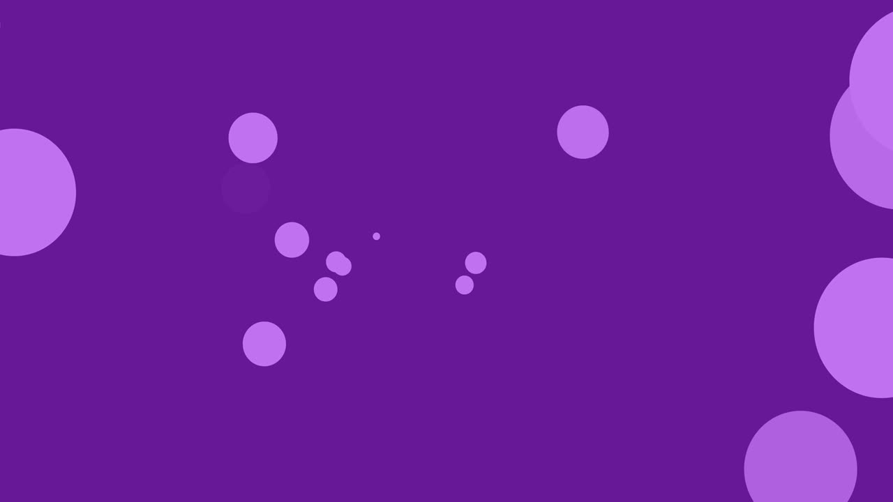 Animation of purple spots moving over purple background