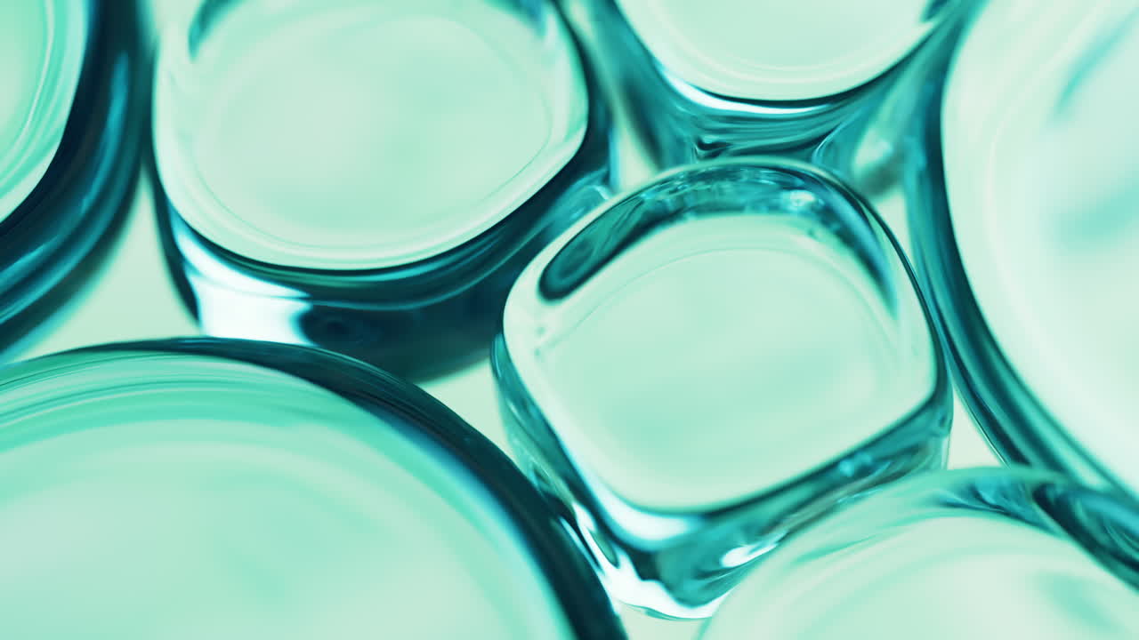 Transparent glass bubbles background, 3d rendering.