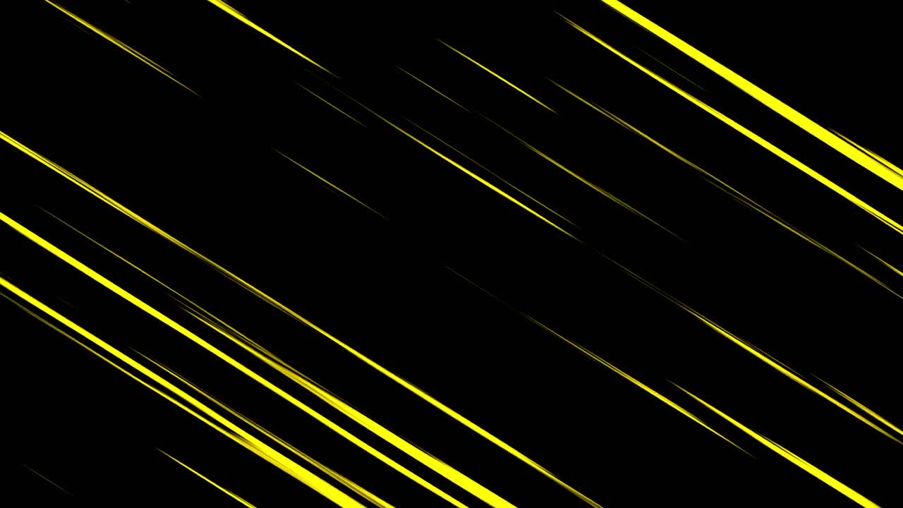 Animated diagonal yellow anime-style speed lines with a slight texture move across the screen, perfect for adding energy to manga or action projects