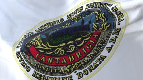 bandera de la ciudad de cambridge, ciudad del estado de massachusetts en estados unidos - bucle