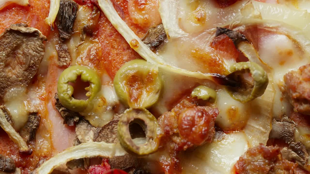 피자와 함께 스 모션 배경