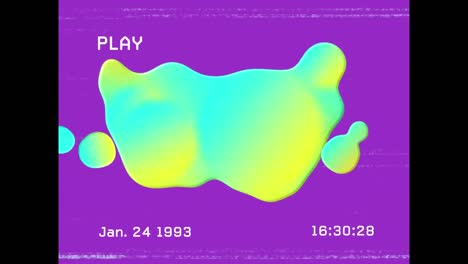 animation of colorful plots over screen with noise