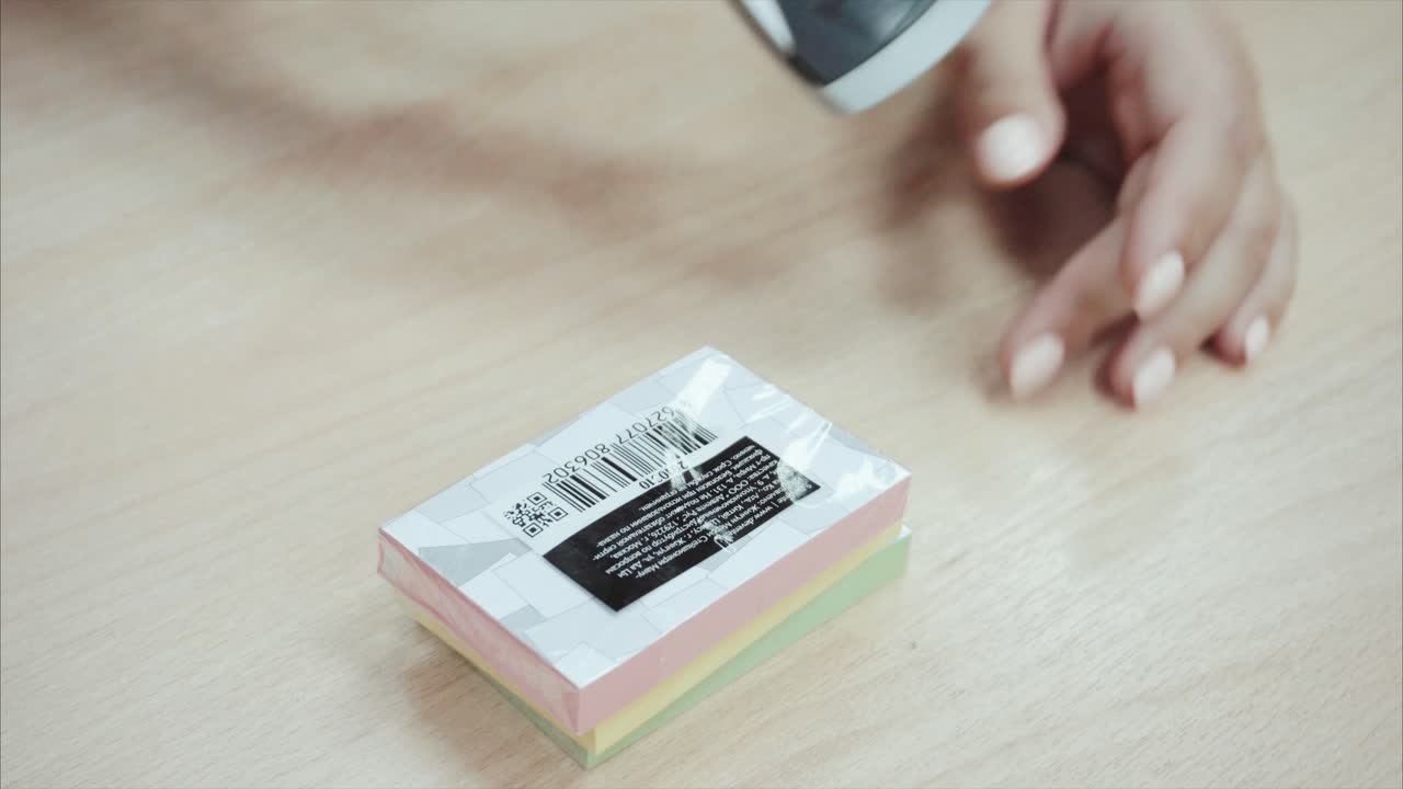 Scanning barcodes on sticky notes