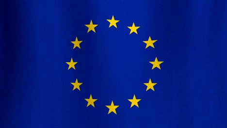 realistic cotton flag of europe as a background