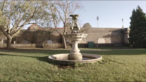 slow motion of a fountain