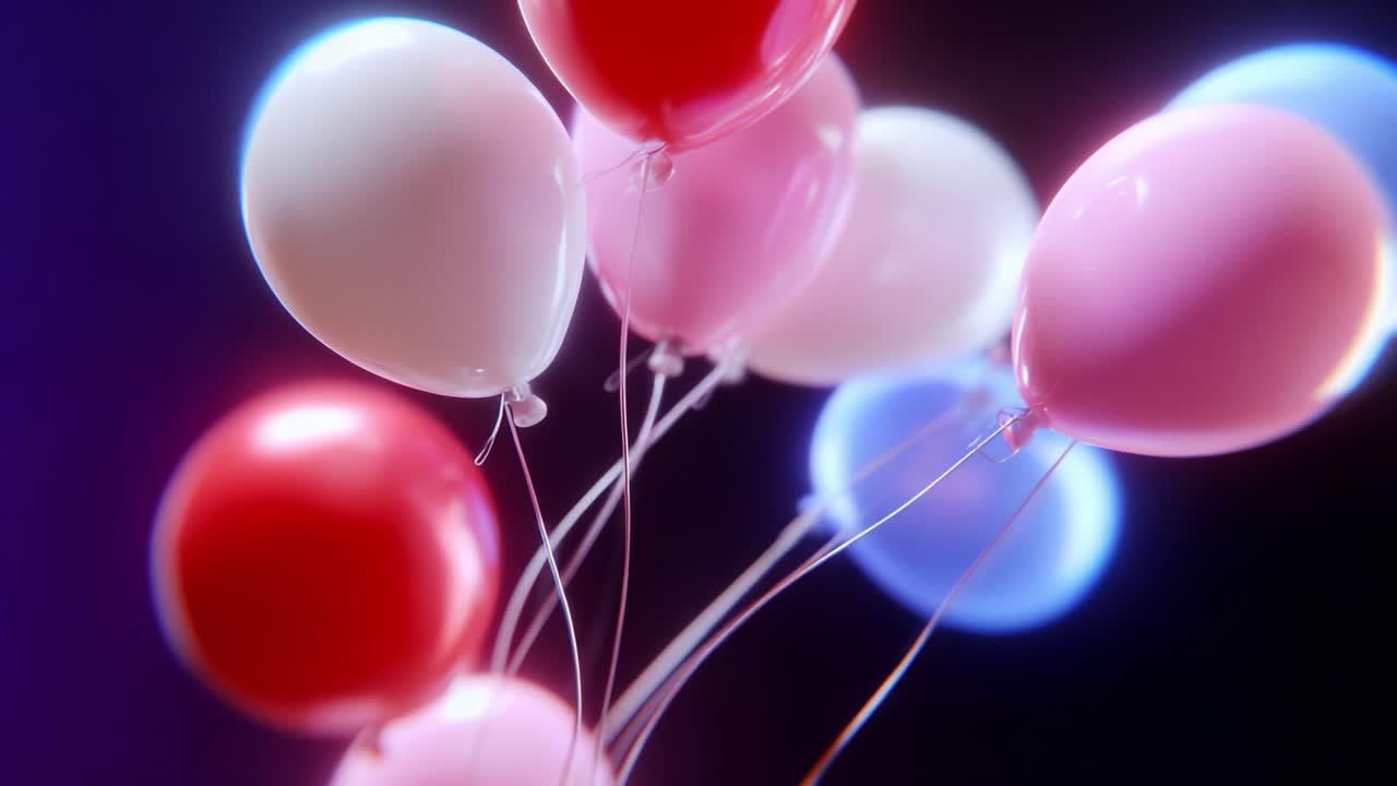 A Colorful Collection of Airborne Balloons Floating Against a Majestic Background, Exuding Joy and Celebration, Perfect for Enhancing Festive Moods and Capturing the Essence of Happy Gatherings and Special Occasions