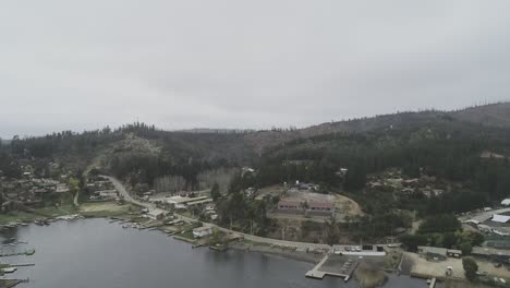 imágenes de drones sobre el lago vichuquen chile