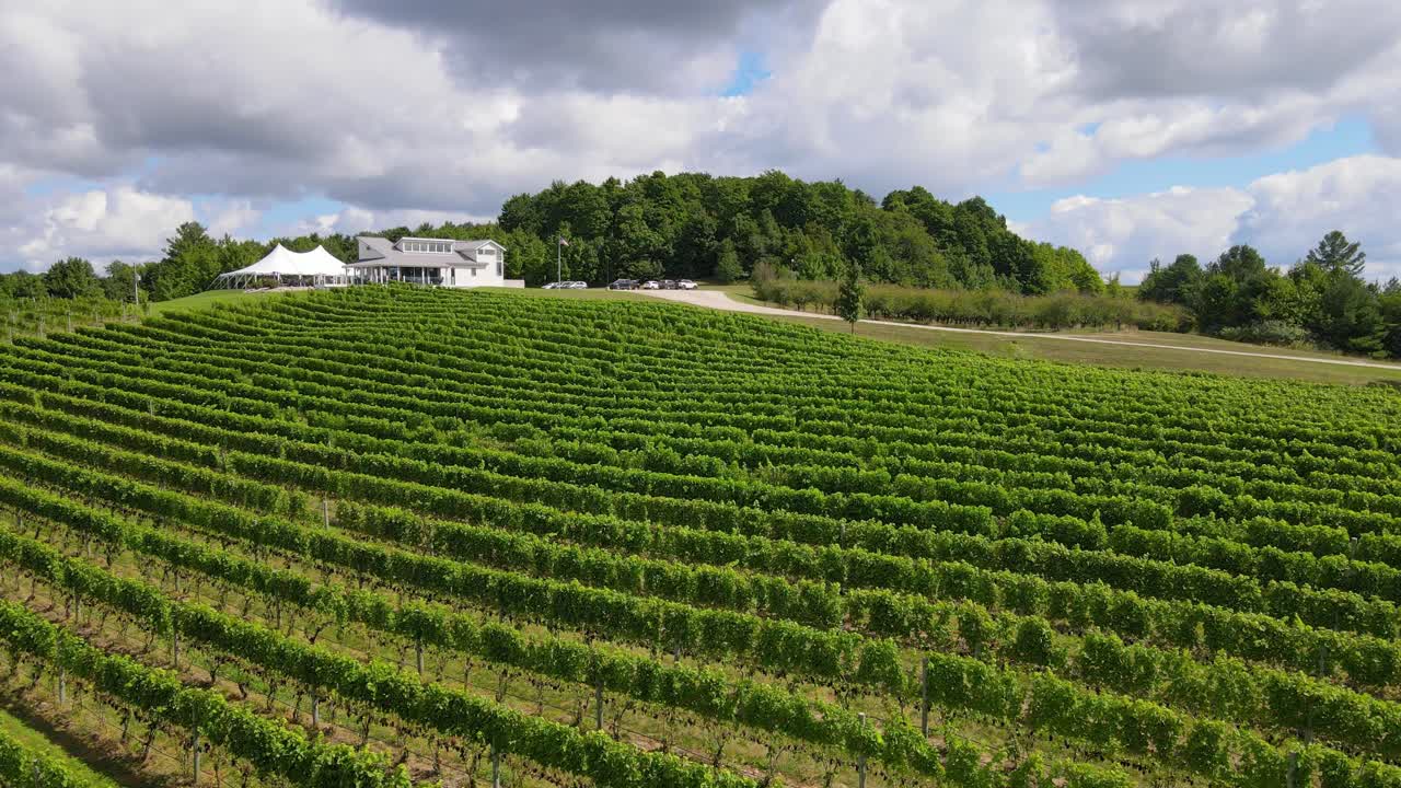 Winery near Traverse City Michigan, up in Leelanau county, USA