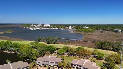 ferry trail at horseshoe bayou near jolee island nature park in miramar beach, florida, usa