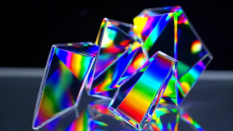 prismatic light refraction on geometric objects