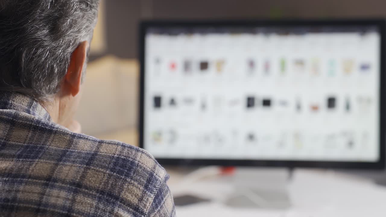 hombre haciendo compras en línea desde casa.