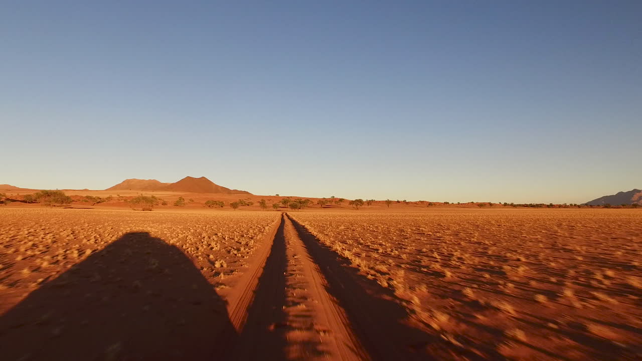 Sunset at the desert of Namibia