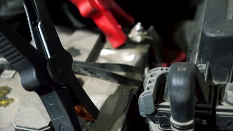jump starting a car battery