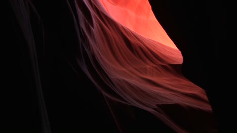 mediumshot of a biomorphic rock formation in antelope canyon arizona