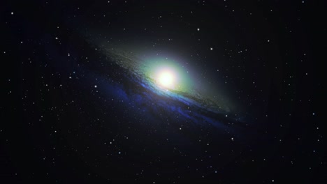 galaxy with bright light in the middle of a dark universe