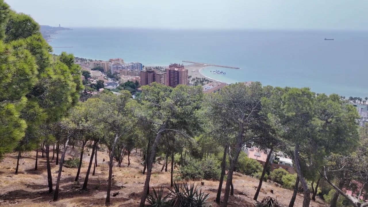 Vista Costiera di Malaga dal Monte Gibralfaro in Spagna