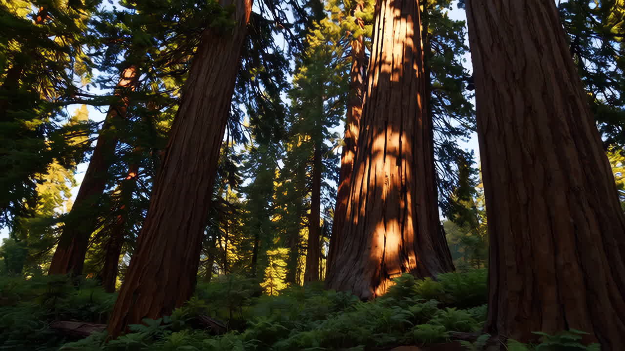 Giant Sequoia Trees in a Forest