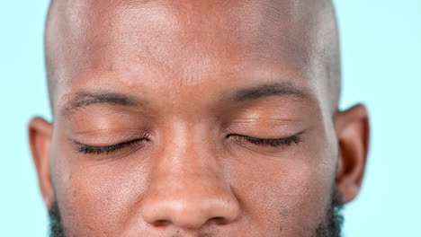 eyes, vision and hope with a happy black man
