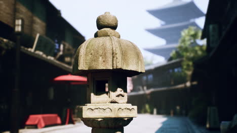 stone lantern in a japanese garden