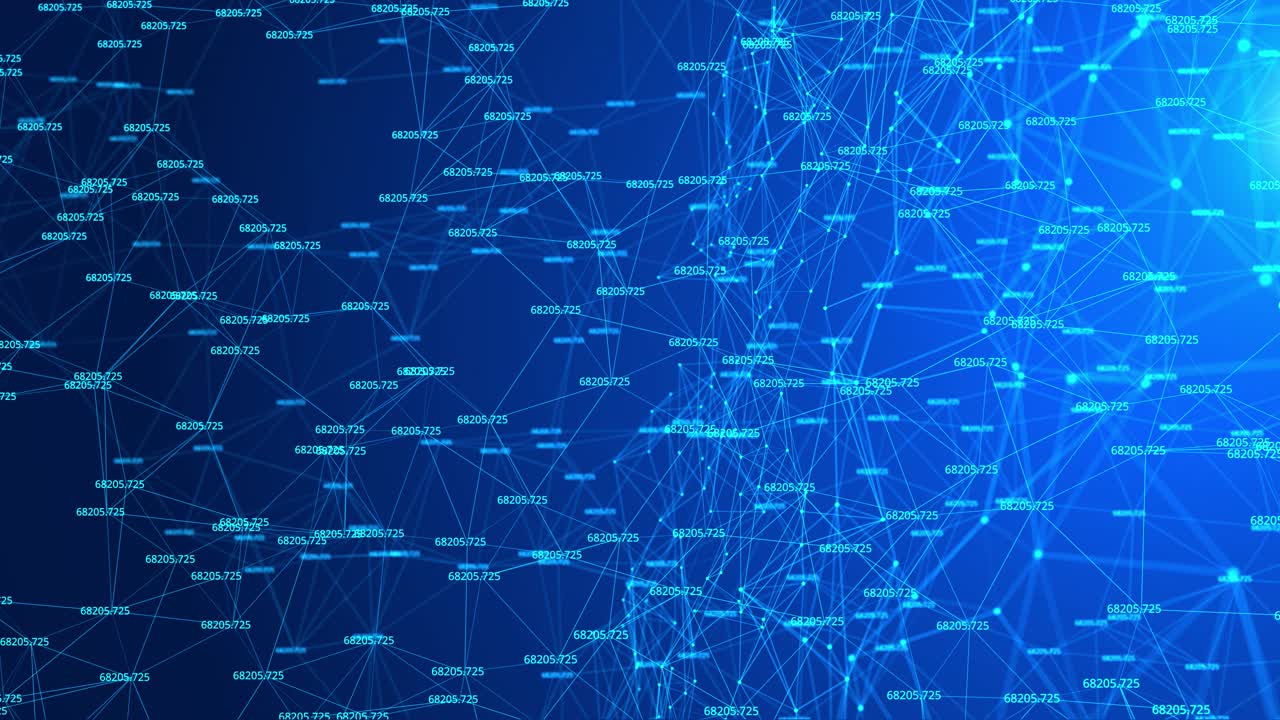 4k abstract digital technology connection moving dots and lines loop animation network of