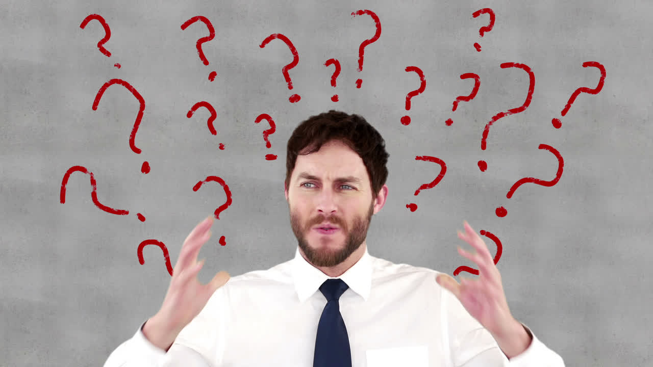 머리에 손을  ⁇ 고 있는 스트레스를 받은 사업가