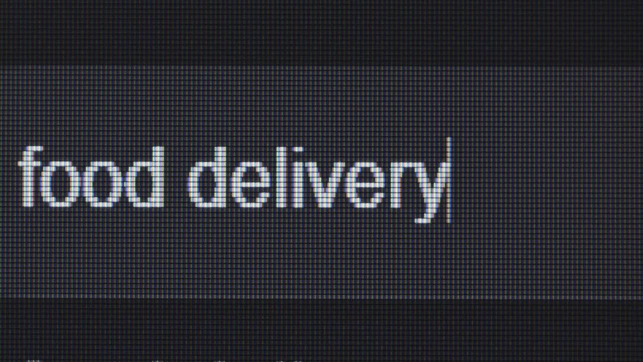 Food Delivery Search on a Computer Screen