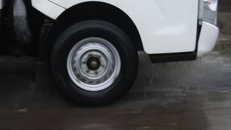 pickup truck speeding on the highway