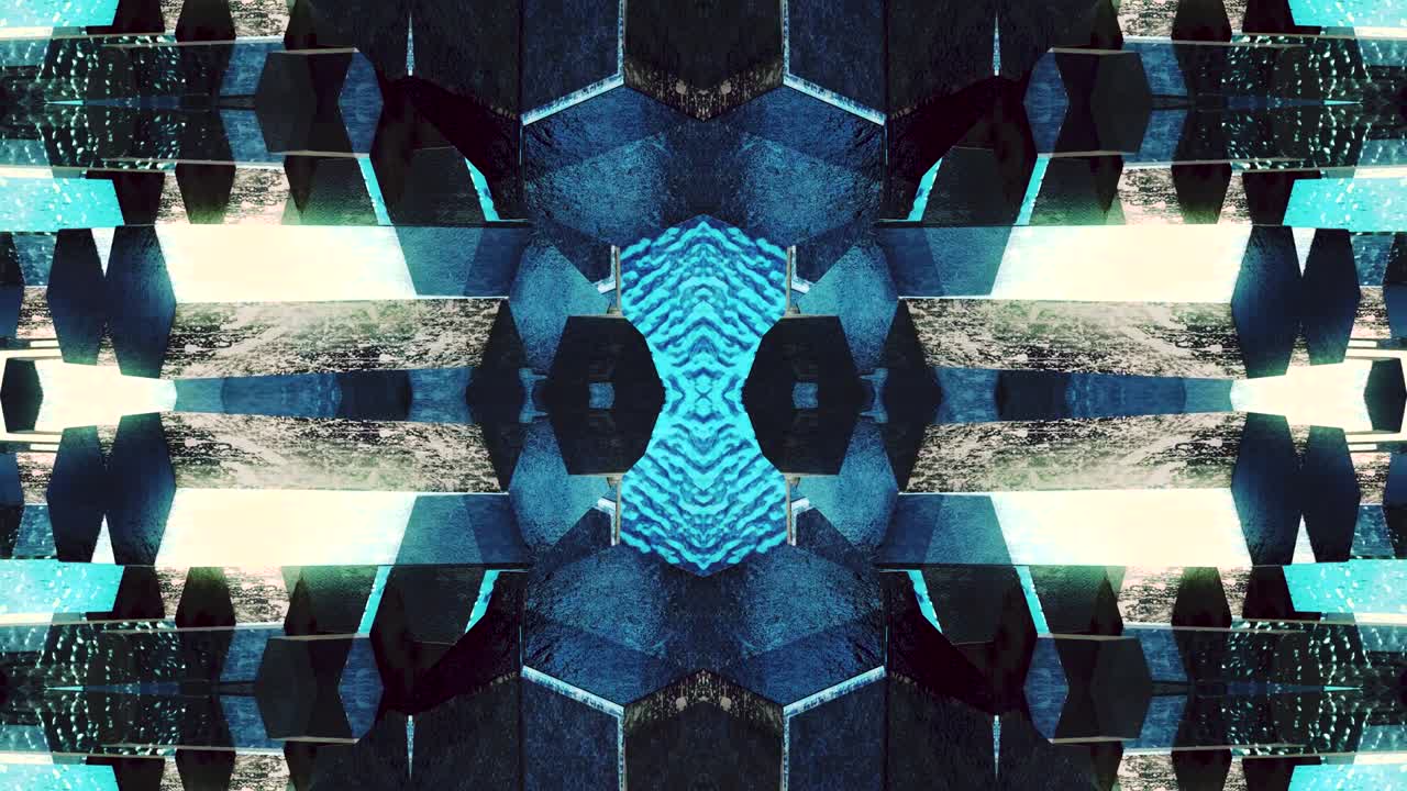 kaleidoscopio en movimiento. gráficos en movimiento de 4k