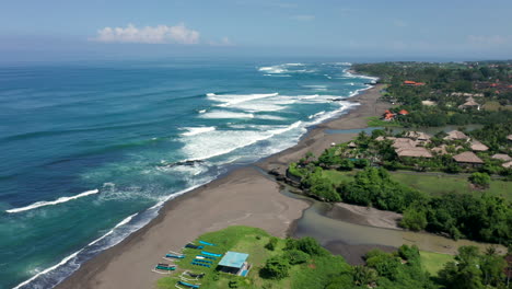 aerial drone footage, coastline in bali