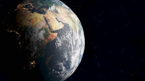 3D-render-of-orbiting-planet-earth---view-of-vast-African-continent