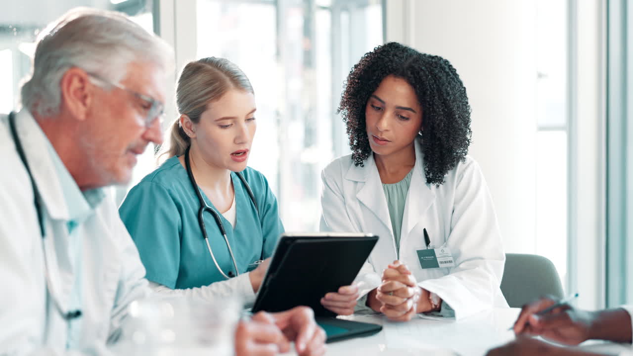 Medical Professionals Collaborating During a Meeting